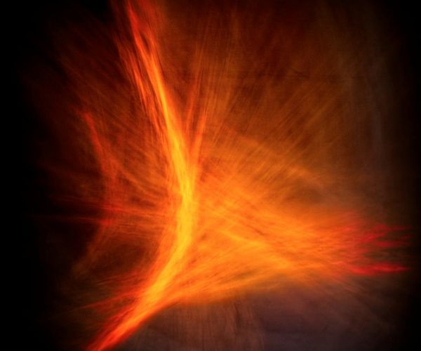 Abstract conceptual image of focused energy and peace